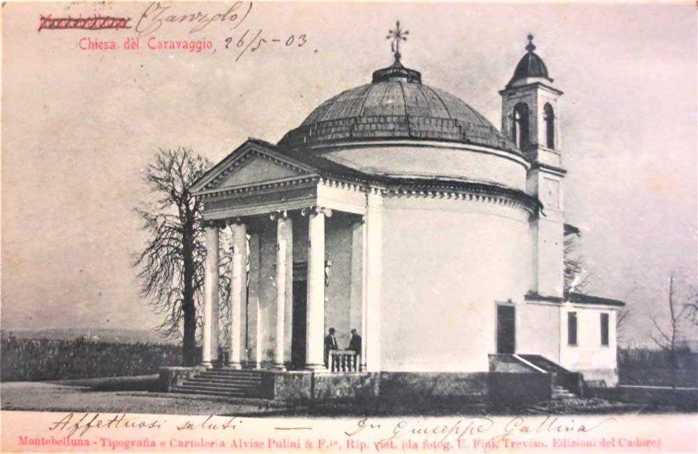 Santuario della Madonna di Caravaggio: cartolina del 1903.
