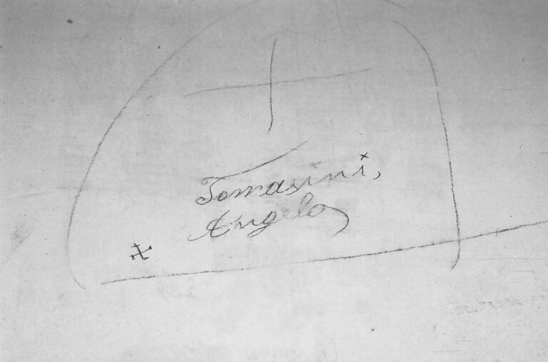 Santuario della Madonna di Caravaggio: le scritte murali ottocentesche.