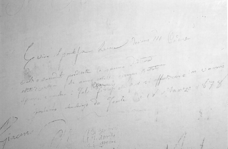 Santuario della Madonna di Caravaggio: le scritte murali ottocentesche.