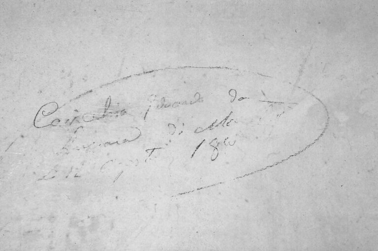 Santuario della Madonna di Caravaggio: le scritte murali ottocentesche.