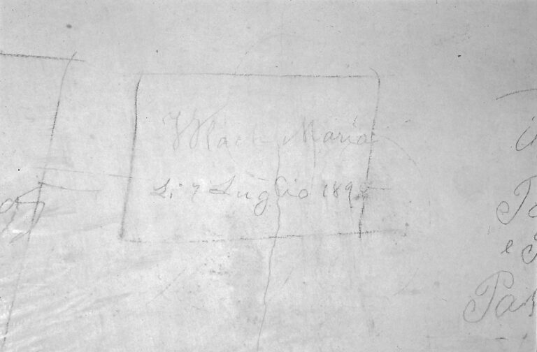 Santuario della Madonna di Caravaggio: le scritte murali ottocentesche.