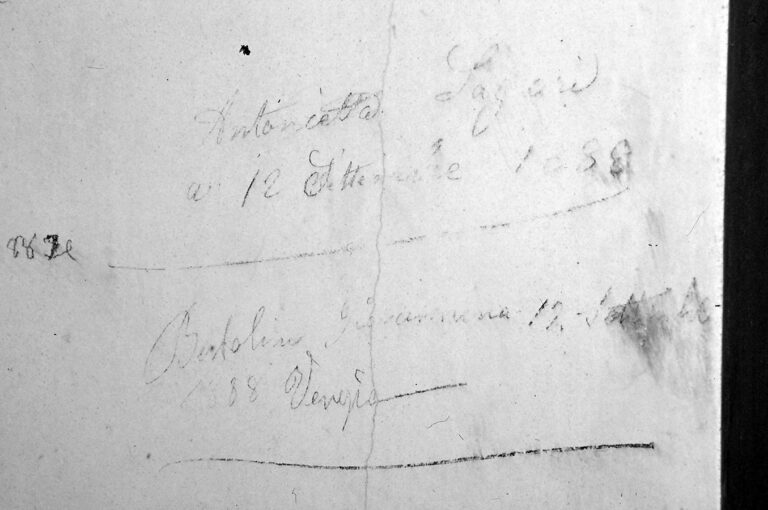 Santuario della Madonna di Caravaggio: le scritte murali ottocentesche.