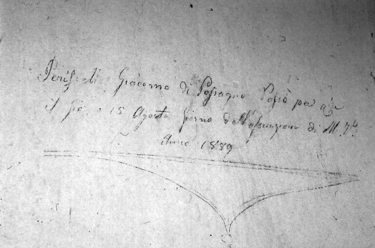 Santuario della Madonna di Caravaggio: le scritte murali ottocentesche.