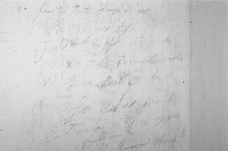 Santuario della Madonna di Caravaggio: le scritte murali ottocentesche.