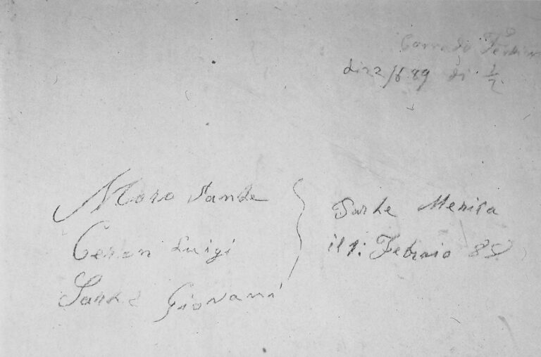 Santuario della Madonna di Caravaggio: le scritte murali ottocentesche.