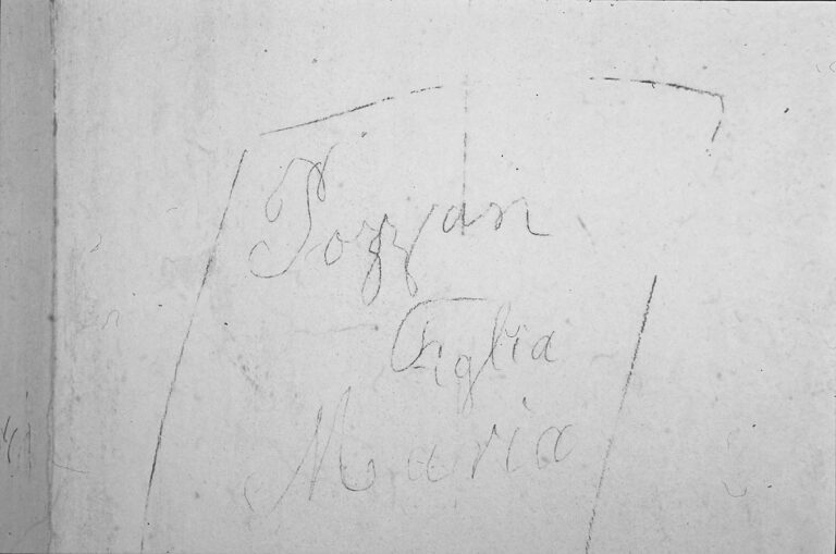 Santuario della Madonna di Caravaggio: le scritte murali ottocentesche.