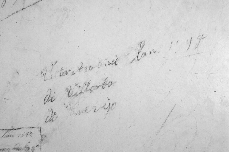 Santuario della Madonna di Caravaggio: le scritte murali ottocentesche.