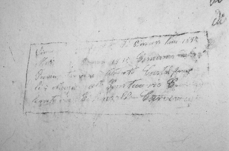 Santuario della Madonna di Caravaggio: le scritte murali ottocentesche.