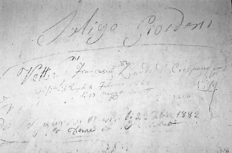 Santuario della Madonna di Caravaggio: le scritte murali ottocentesche.