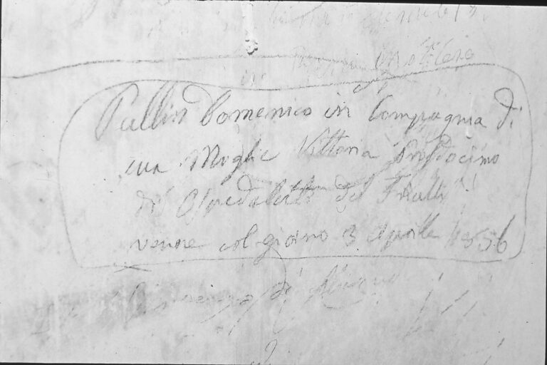 Santuario della Madonna di Caravaggio: le scritte murali ottocentesche.