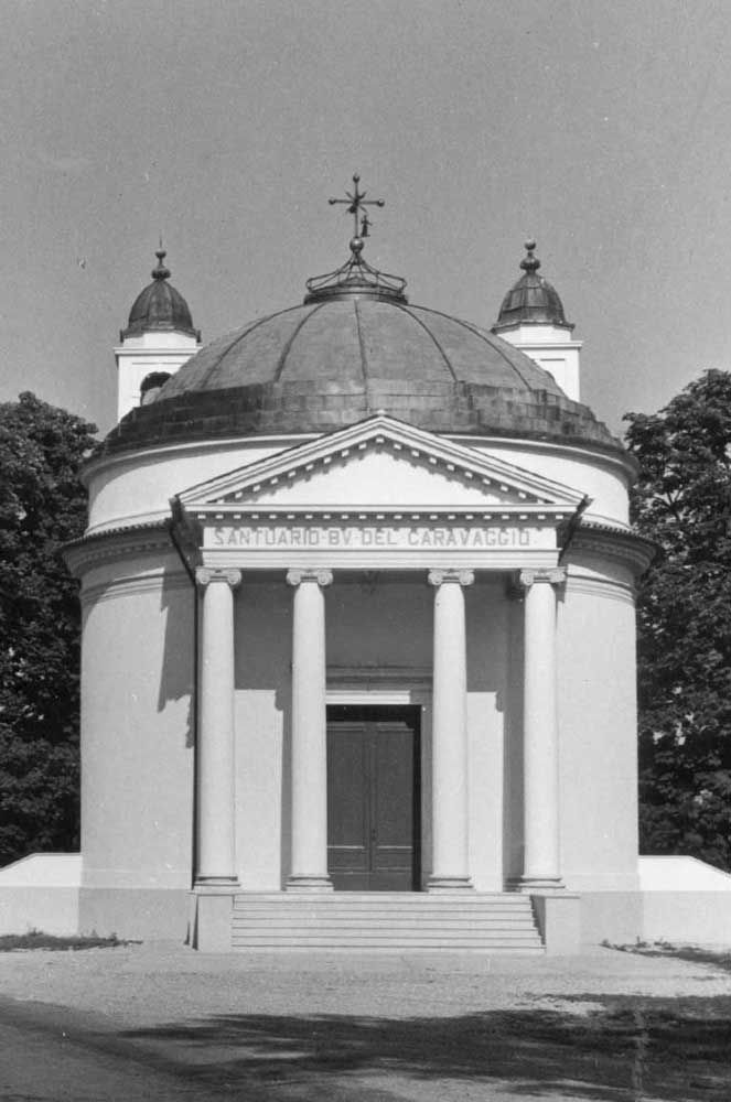Il Santuario della Madonna di Caravaggio, anni '70 ca. Il Santuario della Madonna di Caravaggio, anni '70 ca.